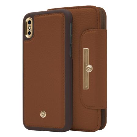 Iphone X/xs Marvêlle Magnetiskt Skal & Plånbok Ljusbrun Ljusbrun