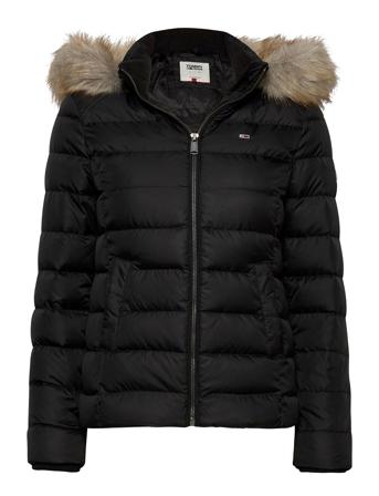 Tjw Basic Hooded Down Jacket Black Tommy Jeans