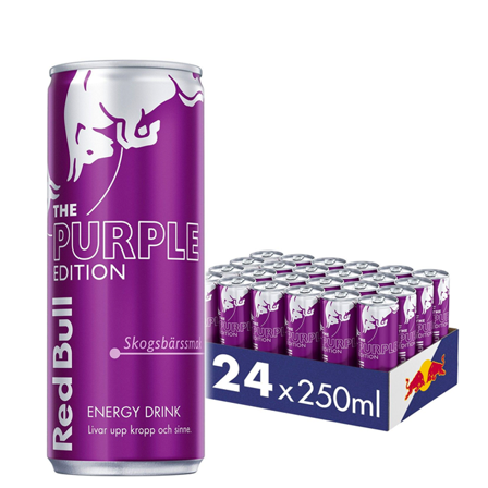 24 x Red Bull Energidryck Flak 250 ml Purple Edition Skogsbär