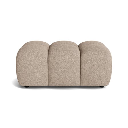 Puffy Pouf, 64x95cm Sitzhocker in Loop Beige, modernes organisches Design, weiche Polsterung, ideal als Fußablage oder zusätzliche Sitzbank