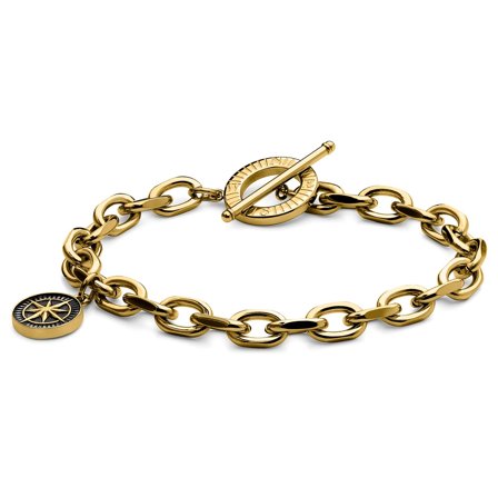 Atlas | Bracelet en acier doré avec pendentif l'étoile polaire pour hommes - Bracelets en acier - pour Hommes - Arkai