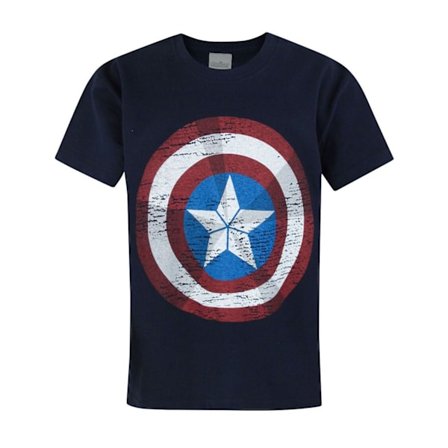 Avengers Age Of Ultron Barn T-shirt med Captain America-sköld för barn 7-8 år
