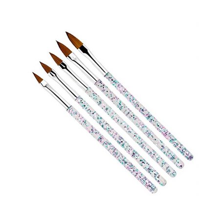 5 stk. neglekunstpenne glitterbørste manicure poleringsværktøjer