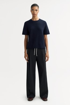 Soft Goat - Oversized t-shirt - Kaschmirpullover für Damen - M - Navy