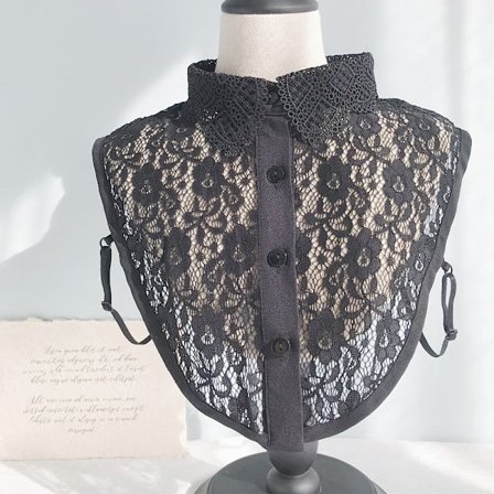 Dame falsk krave Aftagelig halv Professionel Skjorte Sort W