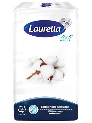 Laurella Bio Cotton 14 Assorbenti Sottili Notte