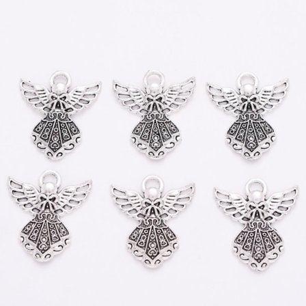 50 stk Antikke Sølv Engle Charms Angel Fairy Wings Angel Charms