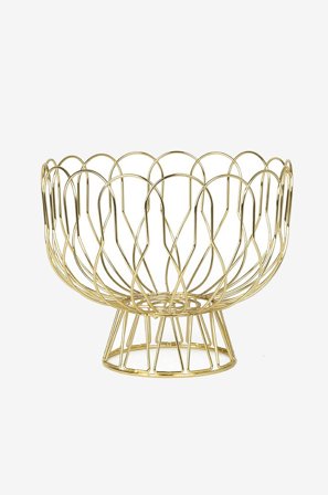 Present Time - Fruktkorg Wired - Guld - Dukning & servering - Från Homeroom