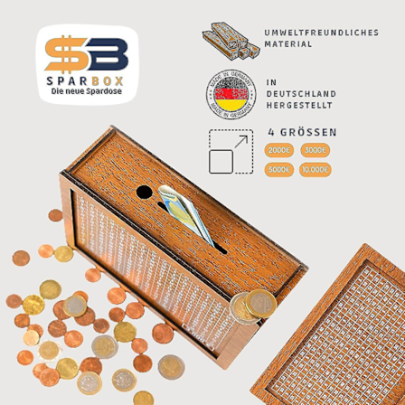 Sparegris Sparegrise med sparemål og afkrydselige tal -