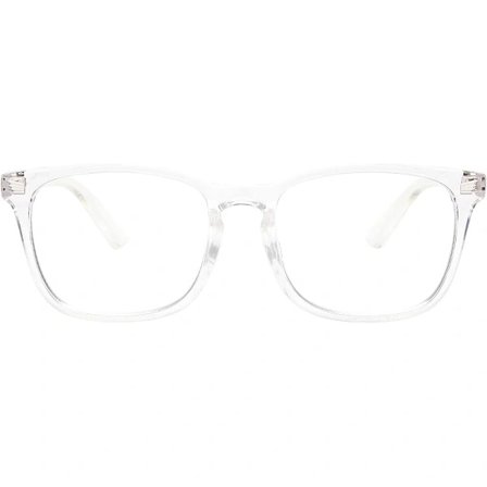 Anti-blåljus transparenta bågar glasögon, anti-ögonansträngning och anti-ultraviolett bländning