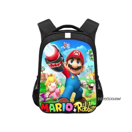 Super Mario Ryggsäck Princess Peach Skolväska Flickor Pojkar Barn PEACOCK BLUE