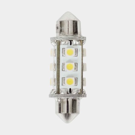 Lampa LED do latarni NauticLED, 1.0 W (odpowiada 10 W), Festoon 42 mm, 360°, 10 - 30 V, Ø13 x 42 mm, czerwona - Jachtowa