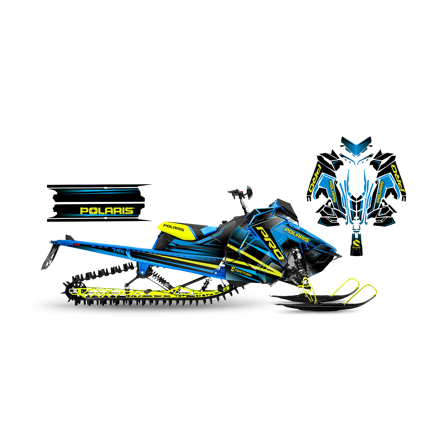 Dekalkit SweTown Reign Lime Blå - Polaris Axys 850 Pro RMK 163 2019-2019