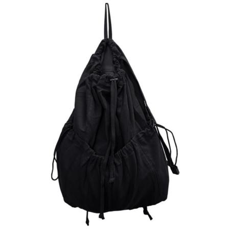 Suuri reppu, muoti Canva koululaukku, kiristysnyörillä varustettu matkakirjalaukku naisten tytöille Black