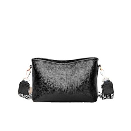 Crossbody-väskor Liten Cross Body-väska Äkta läderskulderväska med bred