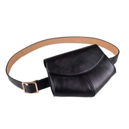 Pu Sling Bag Tunn Bröst Rygg Midja Telefonväska Justerbar Bälte Rem Liten Crossbody Axelväska För Daglig Mynt Ny