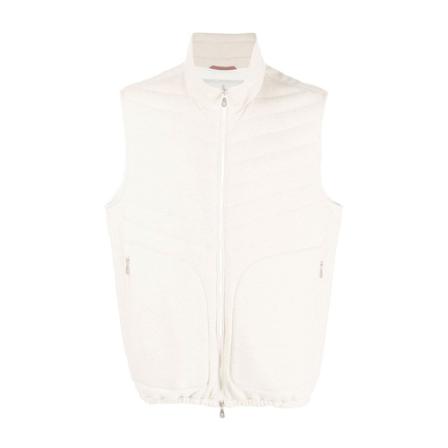 Brunello Cucinelli Vests , Beige , Heren , Maat: M