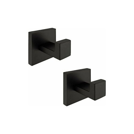 Paket Matt Svart Handdukskrokar Rostfritt Stål Badrum Kök Tunga Dörrhängare CHAM