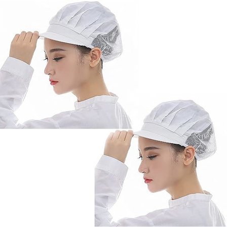 2 kpl kokin hattu musta säädettävä ruoanlaitto hattu reunalla puoli verkko puoli kangas catering hatut hengittävä unisex hiusten peitto jäähdytys 