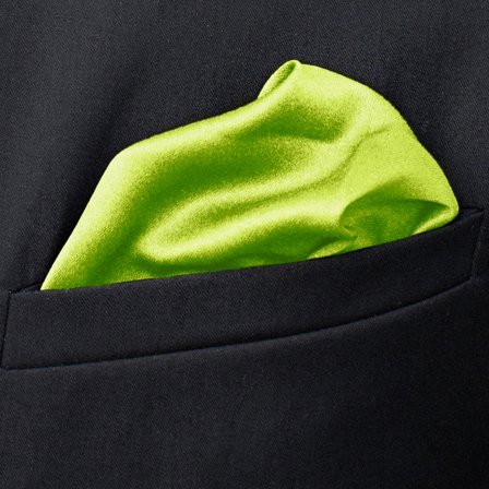 Pañuelo de bolsillo sencillo verde lima para hombres - Pañuelos de bolsillo de color liso