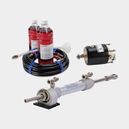 Kit sterzo idraulico Hydrodrive MU75TF-MRA, per timone su entrobordo per barche fino a 12 metri (40 piedi) + pompa a timone + tubo idraulico + olio + 