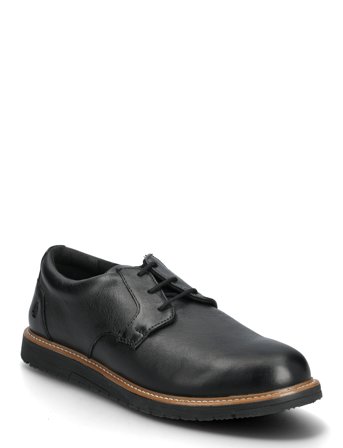 Hush Puppies | Men's Jenson Oxford - Bold Black Leather | 44