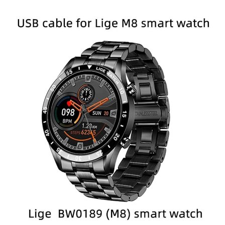 Kompatibel med Lige I9m Smartwatch-oplader, Magnetisk USB-opladningskabel, udskiftningsopladerkabel, kompatibel med Lige I9m M8 Smartwatch