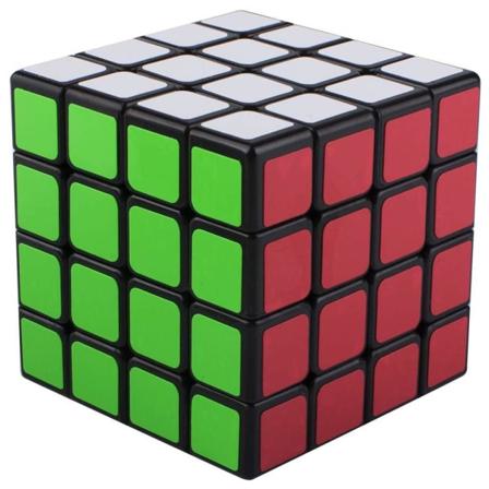 Nopeuden musta perus Rubikin kuutio 6 väriä palapeli erikoiskoulutuslelu, 4x4 ilman tarroja
