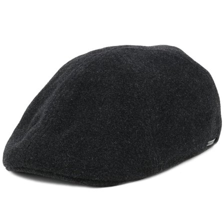 Stetson - Negro flatcap Gorra - Texas Wool/Cashmere Flat Cap @ Hatstore