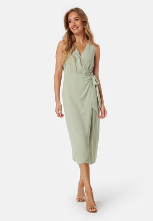 Bubbleroom - Sleeveless Wrap Dress - Kläder Omlottklänning