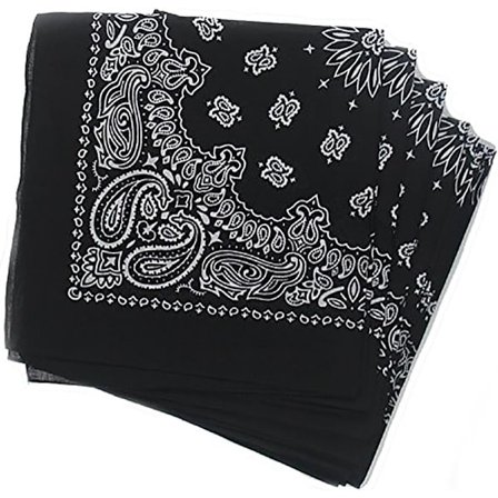 12-pack Original Multicolor Paisley Bandana Scarf 100% Bomull