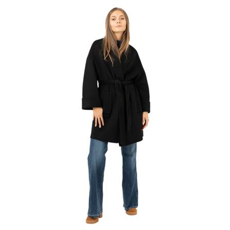 ViCOLO, Belted Coats Zwart, Dames, Maat:M