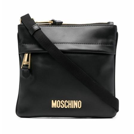 Moschino, Cross Body Bags Zwart, Heren, Maat:ONE Size