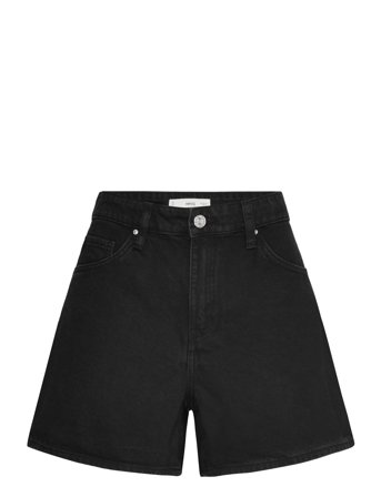 Mango | High-Waisted Straight-Fit Denim Shorts | 36