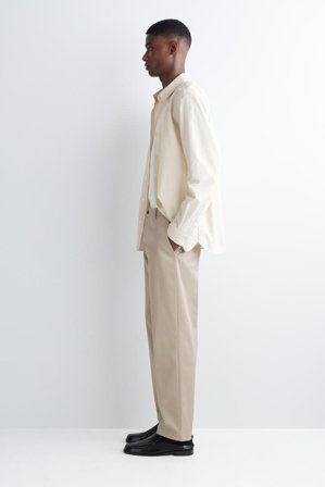 COS Men's Chino Slim In Cotone A Gamba Dritta in Beige
