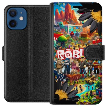 Kompatibelt Plånboksfodral till Apple Apple iPhone 12 Roblox äventyrsvärld full av figurer, färgstarka spelmiljöer och actionfyllda byggvärldar