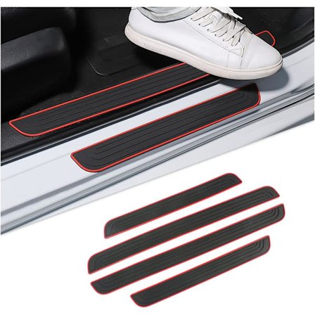 4 stk dørterskelbeskyttelse, universell bil dørterskelbeskyttelse, Ca