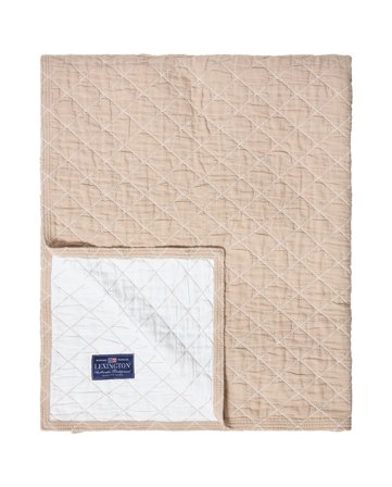 Lexington Jacquard bettüberwurf aus bio-baumwolle, weiß