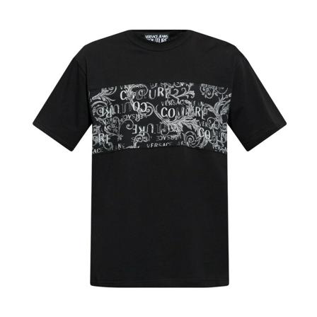 Versace Jeans Couture, T-Shirts Zwart, Heren, Maat:M