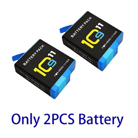 2000 mAh:n akku GoPro Hero 11 10 9 Li-ion Battery Pack Motion -kameralle Akun tallennustila GoPro Hero9:n ladattaville akuille