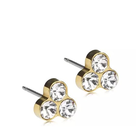 Blomdahl Örhänge GT Clover 8 mm, Crystal