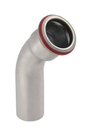 Geberit 1551093 Bøjning 45°, 1 ærme, pressemuffe x spidsende 15 x 15 mm, Installation