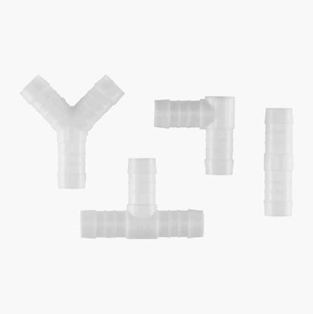 Biltema - Slangekobling, T-rør, L-rør, Y-rør og Skjøterør, 68 stk, Passer til Vann, Olje, Bensin, For Slange Diameter 3, 5, 6, 8