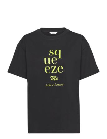 Enkulla Ss Tee 5310 T-shirts & Tops Short-sleeved Svart Envii*Betinget Tilbud