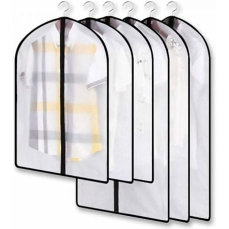 Genomskinlig Malsäker Klädpåse Dammtät Klädskydd Set Perfekt För Garderob Skydda Kläder Skjorta och Kostym/NC/