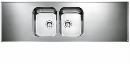 Intra AH18-KV Diskbänk med korgventil 1800x600 mm, Kök