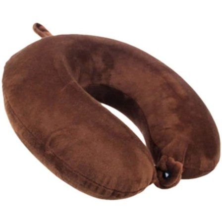 Reisepute Memory U-form Kusine Nakkestøtte Hode Skum Bærbar Terapeutisk Fly Bil(kaffe)
