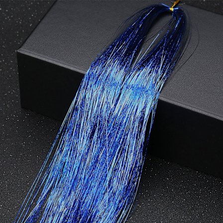 36inch Hair Tinsel Sparkling Glitter Tinsel Fairy Hair Extensions Heat Resistant Party Highlight