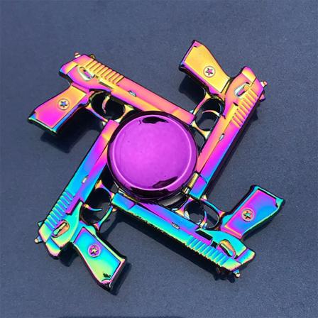Metallisk Färgglad Legering Fingertopp Gyro Fingerrotation Användbar Verktyg för Tryckreducering Colorful 92 Pistol 145