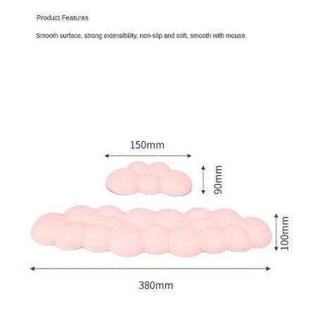 1 Sæt Sky Håndledsstøtte Ergonomisk Musemåtte Tastatur Musemåtte med Håndledsstøtte PU Læder Skridsikker Måtte